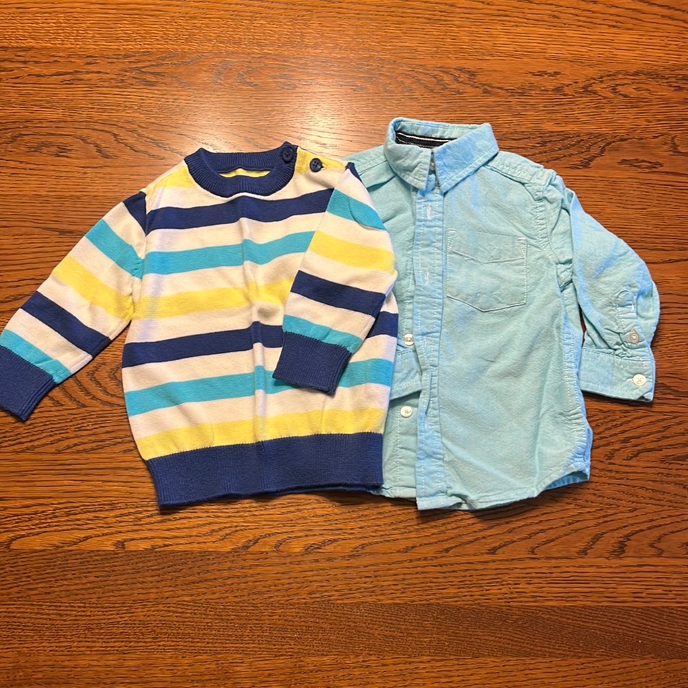 Cute for Easter! Childrens place Sweater and button down